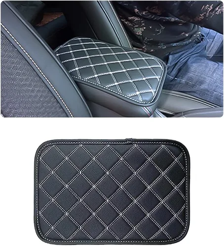 Vista 8 de Ziciner Almohadilla de cuero para reposabrazos de consola central de automóvil, protector impermeable de PU para caja de asiento de automóvil