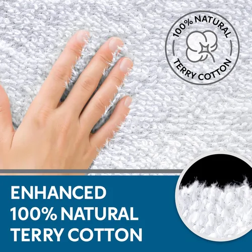 Vista 2 de Guardmax Funda de colchón individual con cremallera, protector de colchón 100% impermeable, suave y absorbente de algodón de rizo superior