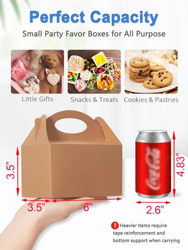 Vista 3 de 12 Piezas Cajas Pequeñas de Dulces para Fiestas, Bolsas de Regalo de Dulces, Galletas y Golosinas de 6 Pulgadas, Caja Triangular para Fiesta