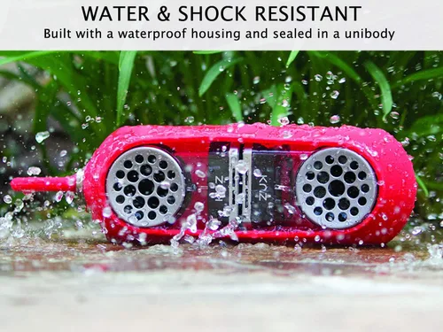 Vista 3 de KNZ GoDuo - Altavoces inalámbricos portátiles Bluetooth con base magnética conectable, sonido estéreo L/R y graves, resistente al agua y a