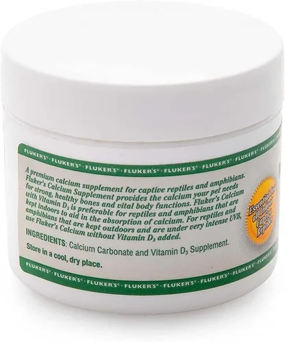 Vista 2 de Fluker's Suplemento para reptiles de calcio con vitamina D3 añadida - 2oz.
