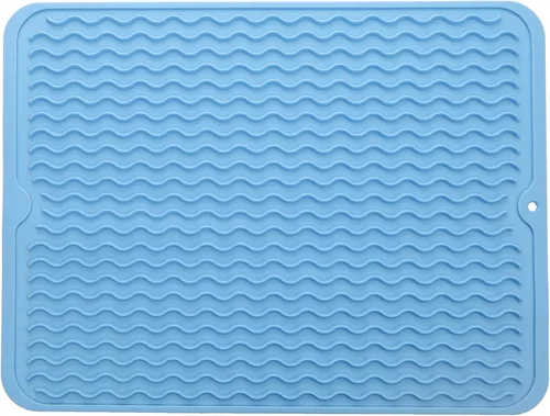Vista 967 de MicoYang Alfombrilla de Silicona para Secar Platos de Múltiples Usos, Fácil de Limpiar, Ecológica, Alfombrilla de Silicona Resistente al Calor
