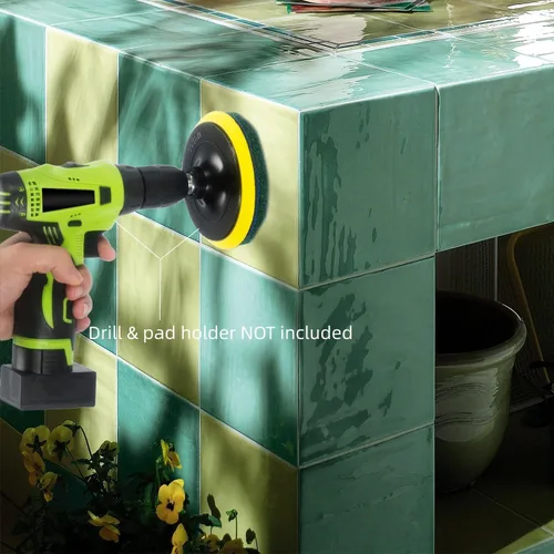 Vista 6 de Kichwit Paquete de 6 almohadillas de repuesto, súper abrasivas, verde (5 pulgadas)