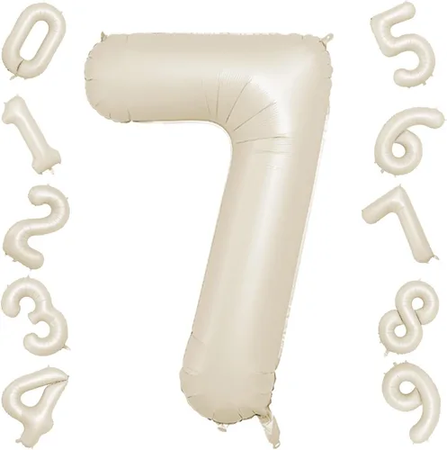 Vista 53 de Biapian Globo de papel de aluminio gigante crema A de 40 pulgadas, globos grandes A de aluminio con helio para cumpleaños, baby shower, boda
