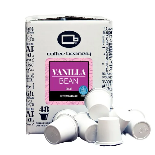 Vista 28 de Cápsulas de café descafeinado Amaretto de Coffee Beanery Cápsulas de café descafeinado con sabor a granel de 96 unidades Cápsulas de café