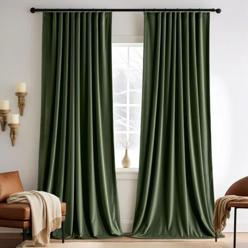 Vista 25 de MIULEE Cortinas de terciopelo rosa para bebé 84 pulgadas 2 paneles - Cortinas de ventana oscurecedoras de lujo para dormitorio/sala, aisladas