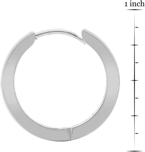 Vista 5 de Steeltime Pendientes de acero inoxidable chapados en oro de 18 quilates