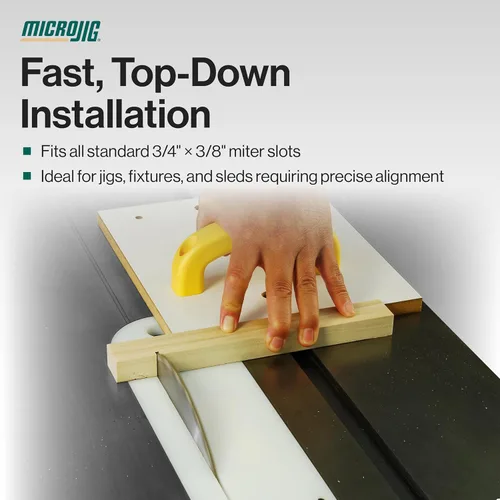 Vista 5 de Microjig ZP750-B2S2 Zeroplay - Barra de inglete (2 unidades) - Más vendido (nuevo, actualizado)