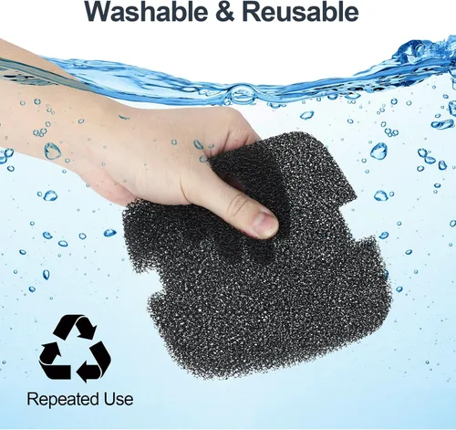 Vista 3 de fishkeeper Replacement Canister Sponge Filter Pad – Compatible 18W / 25W Canister Filter, 3-Pieces 5.91" x 5.91" x 0.78" Filter Media Foam Sponges