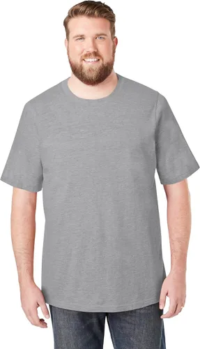 Vista 22 de KingSize Big & Tall - Camiseta ligera, sin encogimiento, con cuello redondo para hombre Blanco