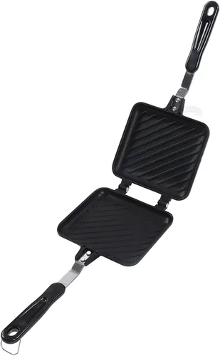 Vista 9 de Sartén para sándwich, sartenes de desayuno para evitar pegar panini haciendo panini patrón rejilla adecuada para hacer sándwiches