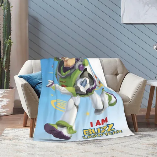 Vista 6 de Buzz Lightyear Blanket Soft Cozy Fleece Throw Blanket Plush Lightweight Warm Fuzzy Flannel Blankets and Throws for Boys Girls Couch Sofa Bed 60"X50