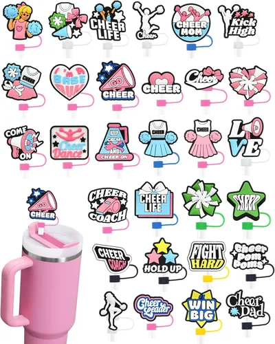 Vista 10 de 19 tapas de pajitas con diseño de juego para vaso Stanley de 40 oz/30 oz, tapa de pajita reutilizable de 10 mm, accesorios bonitos para la parte