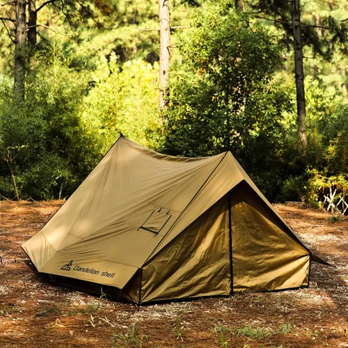 Vista 7 de Dandelion Shell Tienda Cabaña Caliente Plus X3 con Conector para Estufa – Refugio Ligero de 4 Estaciones para 2–3 Personas, Impermeable y Resistente