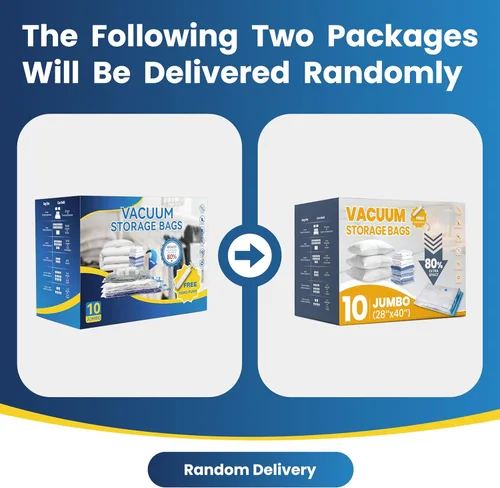Vista 7 de Simple Deluxe 10 bolsas de almacenamiento al vacío jumbo, bolsas de ahorro de espacio con bomba de mano, bolsas de sellado al vacío para ropa