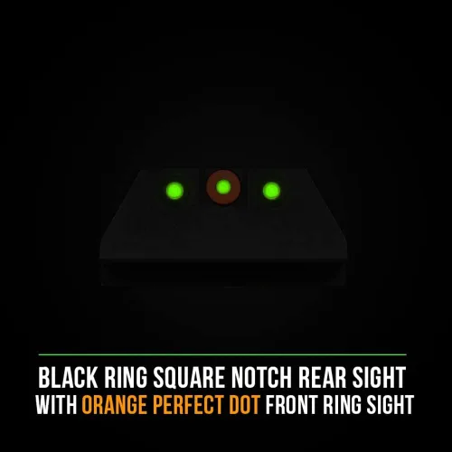 Vista 4 de Night Fision Tritium Night Sight Set for Taurus G2C/G2/G3/TX22 - Perfect Dot Front Sight with Fluorescent Ring