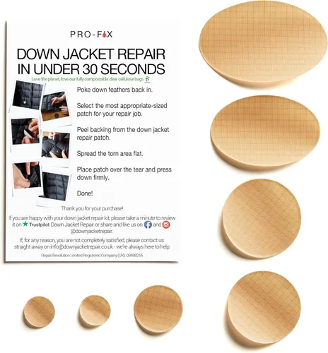 Vista 2 de Kit de parches de reparación autoadhesivos impermeables - Reparación de 30 segundos para chaquetas de plumón, tiendas de campaña, sacos de dormir