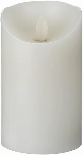 Vista 2 de Restaurantware - Velas de pilar sin llama de 3 x 5 pulgadas, 10 velas LED programables - Llama bailarina, para bodas y fiestas, velas blancas