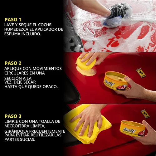 Vista 8 de Cera carnauba en pasta para automóviles – Formula 1, brillo superintenso, 12 onzas.