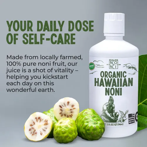 Vista 2 de Jugo de noni hawaiano orgánico certificado, 2 x 32 onzas