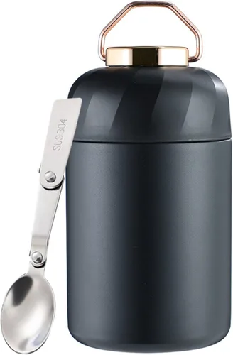 Soup Thermos for Hot Food Lunch Thermos for Hot & Cold Food for Adults,College Dorm Room Essentials,Stainless Steel Lunch Box 21oz,Vacuum Insulated