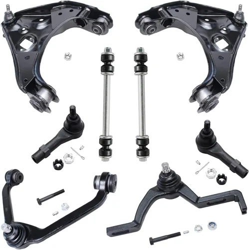 Vista 222 de Detroit Axle - Kit de brazos de control delanteros de 8 piezas para Toyota Sienna 2004-2010, 2 brazos de control inferiores con rótulas, 4 barras