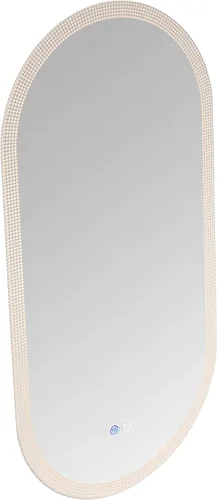 Vista 7 de Espejo retroiluminado con luces LED de 18 x 35 pulgadas, antiempañamiento, regulable, botón táctil, a prueba de agua, horizontal/vertical, espejo