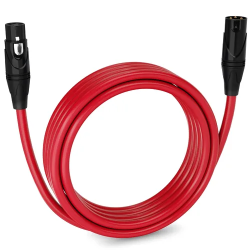 Vista 40 de LyxPro Cable de micrófono XLR de 6 pies equilibrado macho a hembra, cable de micrófono de 3 pines para altavoces alimentados, interfaz de audio Verde
