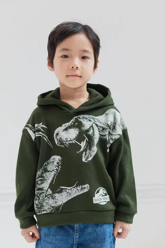 Vista 4 de Jurassic World Dinosaur T-Rex - Sudadera con capucha de forro polar para niños pequeños y grandes