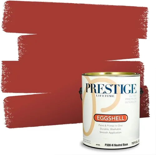 Vista 44 de Prestige Paints E100-T-SW6591 Pintura exterior e imprimación en uno, 1 galón, plano, combinación comparable de Sherwin Williams Amaryllis, 1 galón