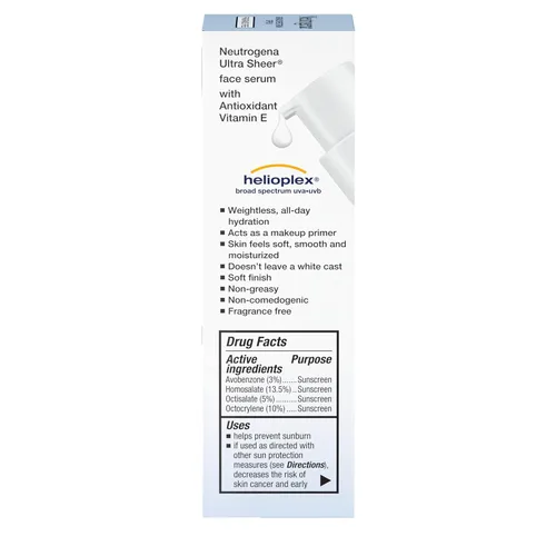 Vista 9 de Neutrogena Ultra Sheer Face Sunscreen with Vitamin E & SPF 60, Sunscreen for Face with Broad Spectrum UVA/UVB Protection, Fragrance-Free