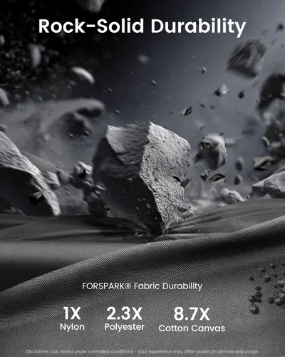 Vista 2 de FORSPARK - Funda para silla de patio – Funda impermeable y resistente a los rayos UV para muebles de exterior de mimbre, mecedoras y sillas