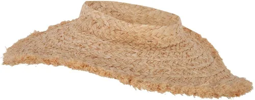 Vista 2 de Jeanne Simmons Raffia sin corona 5 pulgadas de ancho borde borde borde visera sombrero