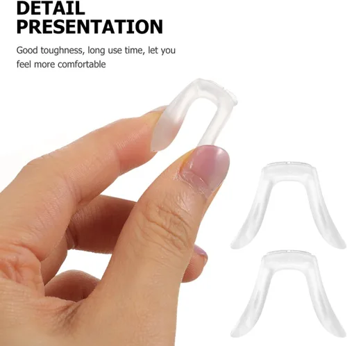 Vista 4 de Ciieeo 3 almohadillas de nariz de silicona en forma de U para gafas, correa de puente suave de repuesto para gafas y gafas de sol Piezas de nariz