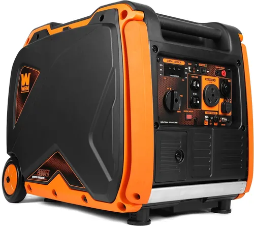 WEN 56450i Generador inversor portátil súper silencioso de 4500 vatios listo para RV con apagado de combustible