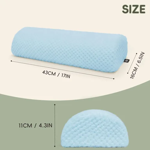 Vista 4 de Almohada de rodilla para dormir de espalda, almohada de espuma viscoelástica para media luna, almohada de pierna para tobillo y pie debajo