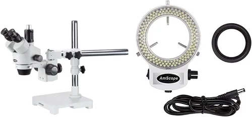 Vista 12 de AmScope SM-3T microscopio estéreo trinocular profesional con zoom estereoscópico SM-3T con control simultáneo de enfoque, oculares WH10x, aumento