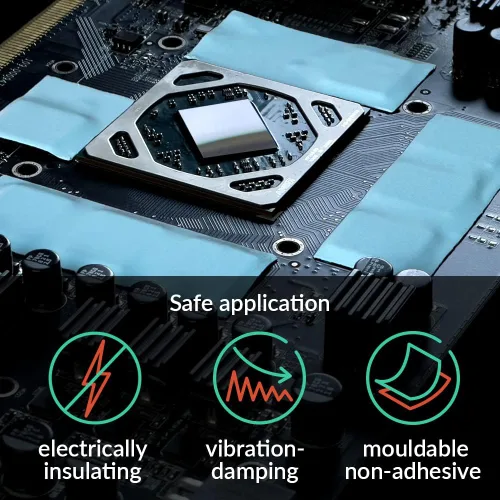 Vista 5 de ARCTIC TP-3 Almohadilla térmica de rendimiento premium, 3.937 x 3.937 x 0.020 in (apilable hasta 0.079 in sin pérdida de rendimiento), 1 pieza