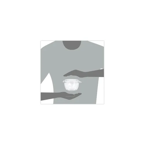 Vista 2 de DART SafeSeal Tazones, transparentes, 3.1 x 11.6 x 22.7 pulgadas