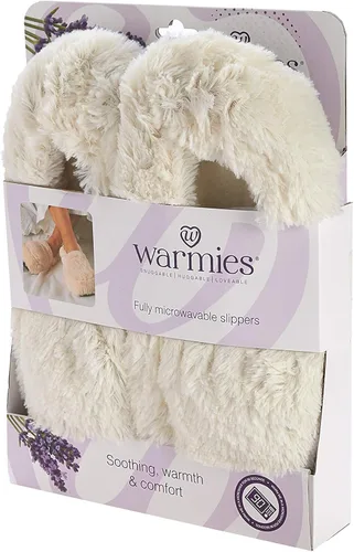 Vista 3 de Warmies Pantuflas bajas para mujer, malvavisco rosa, 1 par (paquete de 1)
