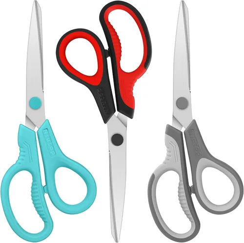 Tijeras, Niutop Tijeras Multiusos de 8" Resistentes Ergonómicas con Agarre Cómodo Tijeras de Manualidades Afiladas para Oficina Hogar Doméstico