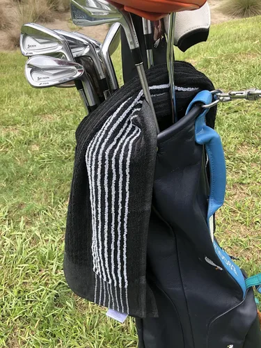 Vista 4 de Toalla de Golf Caddy - Toalla de Caddie Extra-Grande de 22" X 44" Utilizada por Profesionales del Tour, Algodón Suave Premium, Absorción Superior