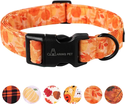 Vista 16 de Aring Pet Collar de algodón, ligero y ajustable, con hebilla de liberación rápida para perros pequeños, medianos y grandes, para cachorros, XS