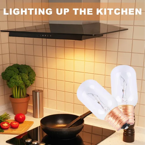 Vista 3 de Wadoy Bombilla de microondas compatible con LG, Frigidaire, Kenmore, Whirlpool, GE Range Microondas, 6912W1Z004B 125V 30W E17, bombilla de repuesto