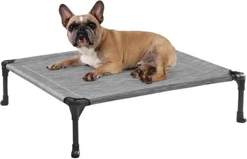 Vista 12 de Veehoo Cama elevada para perros medianos, para exteriores, cama elevada y refrescante para perros, cama para mascotas con malla transpirable, patas