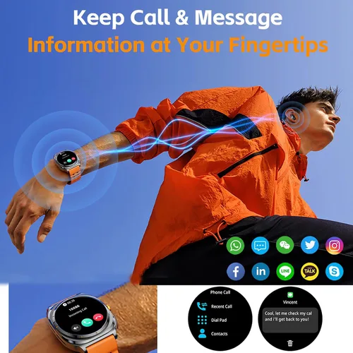 Vista 2 de Reloj inteligente 2 en 1 con auriculares para hombres TWS Auriculares inalámbricos Relojes inteligentes para teléfonos Android iOS con llamadas Negro