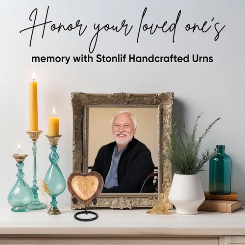 Vista 8 de Urnas de cremación de madera - Urnas Leagcy (corazón pequeño de recuerdo)