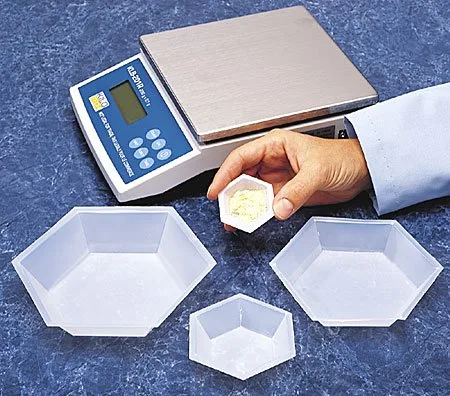 SEOH Recipiente hexagonal de plástico para pesar, 100 unidades