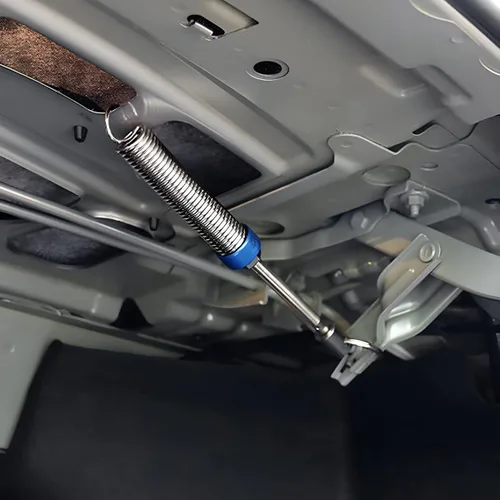 Vista 6 de Muelle de metal para maletero de coche, 2 piezas ajustables, muelle de elevación automática para maletero, accesorio universal de elevación en acero
