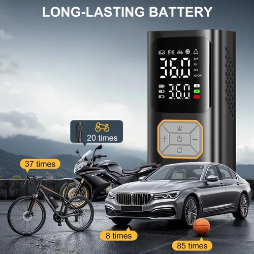 Vista 2 de Compresor de aire portátil para inflador de neumáticos, bomba de aire de 150 PSI para neumáticos de automóvil, bomba de compresor de aire